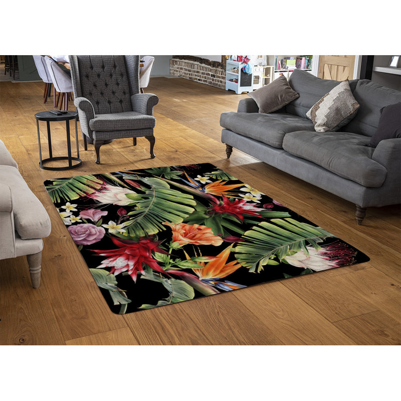 Harrison Floral Shag Area Rug, Rectangle 160 x 230cm