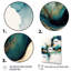 «Teal and Gold Abstract Expression III», art mural moderne sur toile-672887885-707343613-672887881