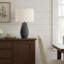 Lighting, 24 po, lampe de table, résine noire, abat-jour ivoire / crème, contemporain-1396745704