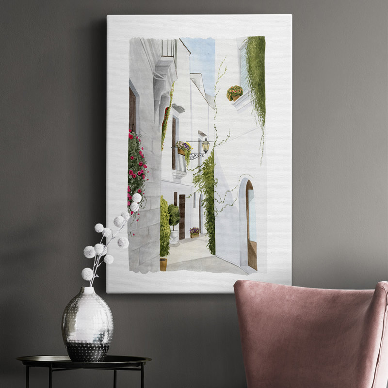 - Peinture sur toile tendue, H 18 po x l 12 po x P 1 po