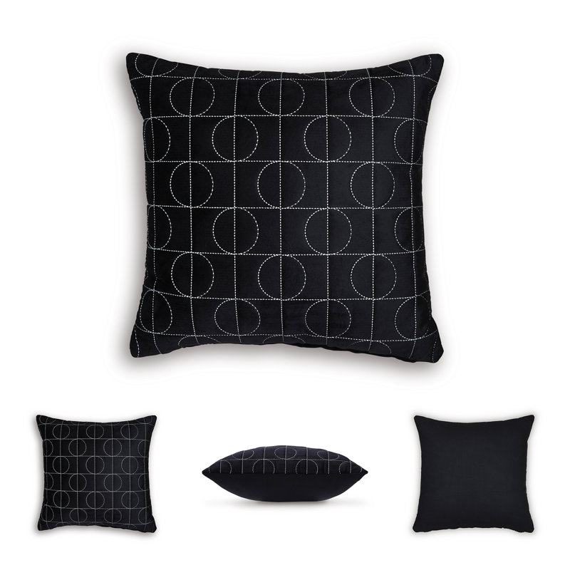 Coussin Kydner (ensemble de 4), Noir