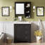 Ensemble de meuble-lavabo simple 29,96 po avec plateau en bois manufacturé et miroir Suhaymah-1575118901