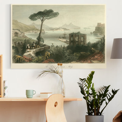 Baie de baie Italie-reproduction sur toile tendue