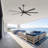 108" 7-Blade Large Modern Ceiling Fan with Remote, 6-Speed Quiet Reversible DC Motor for Great Rooms and High Ceilings