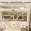 Wooden Hamster Cage 2 Tier Hamster Habitat with Storage Shelf