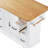 56 Inch Kitchen Island With Rubber Wood Veneer Drop Leaf, Power Outlet, 4 Door Shelves, Embossed Vertical Stripe Rolling Kitchen Cart On 4 Wheels With 6 Deep Drawers For Kitchen, Dining Room-500991512