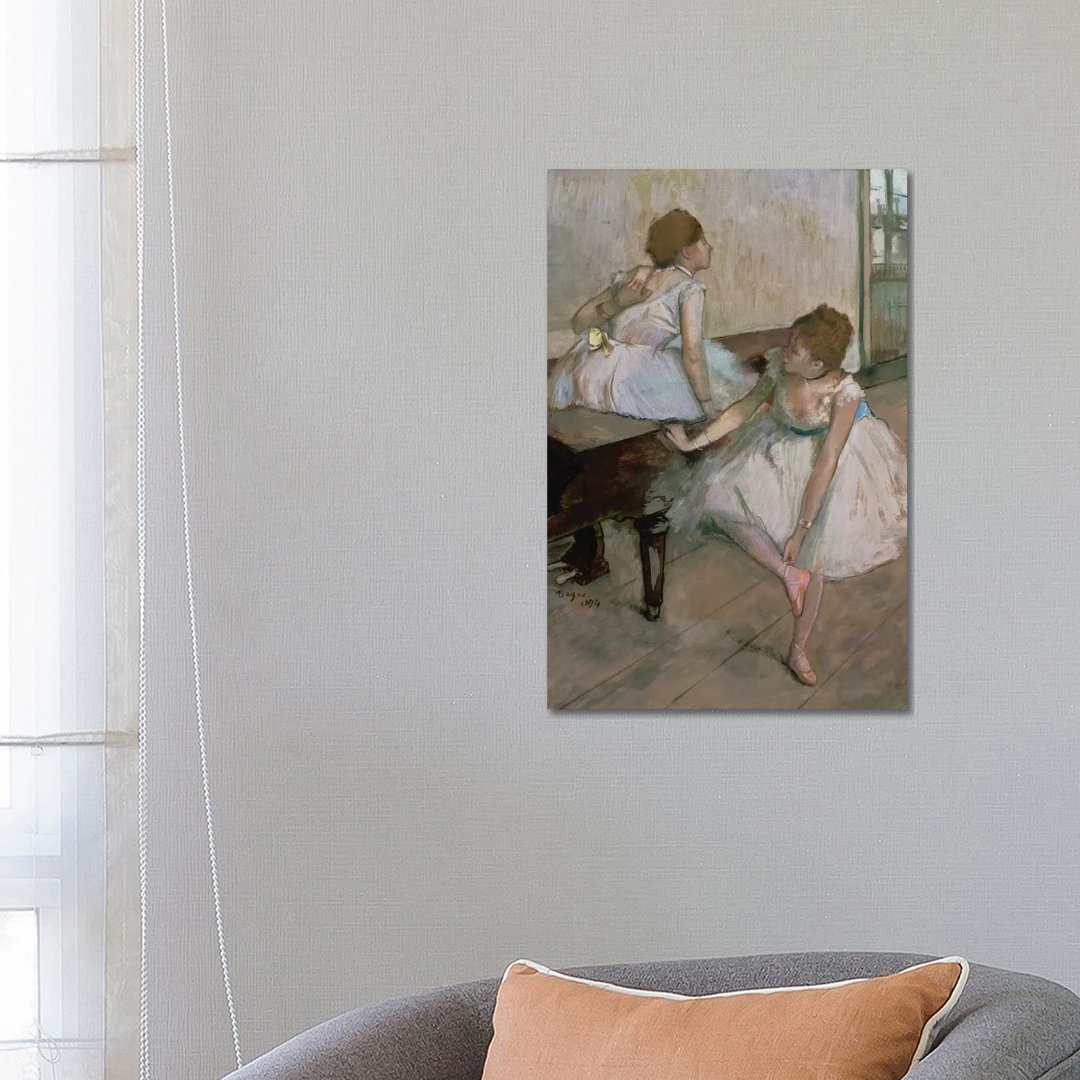 Two Dancers Resting, 1874 by Edgar Degas - Wrapped Canvas Painting