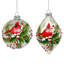 Berry Cardinal Ornament - 4 Inches Set Of 6