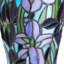 Lampe de table style ouragan en verre coloré 13,5 "H Tiffany 