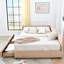Structure de lit confortable en velours rose avec rangement et rangement pour la chambre à coucher