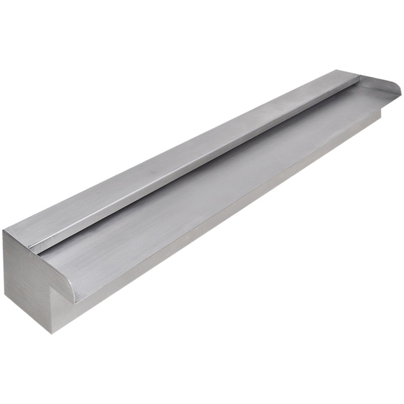 Wheaton Outdoor Stainless Steel Waterfall Fountain, 8cm H x 90cm W x 11.5cm D