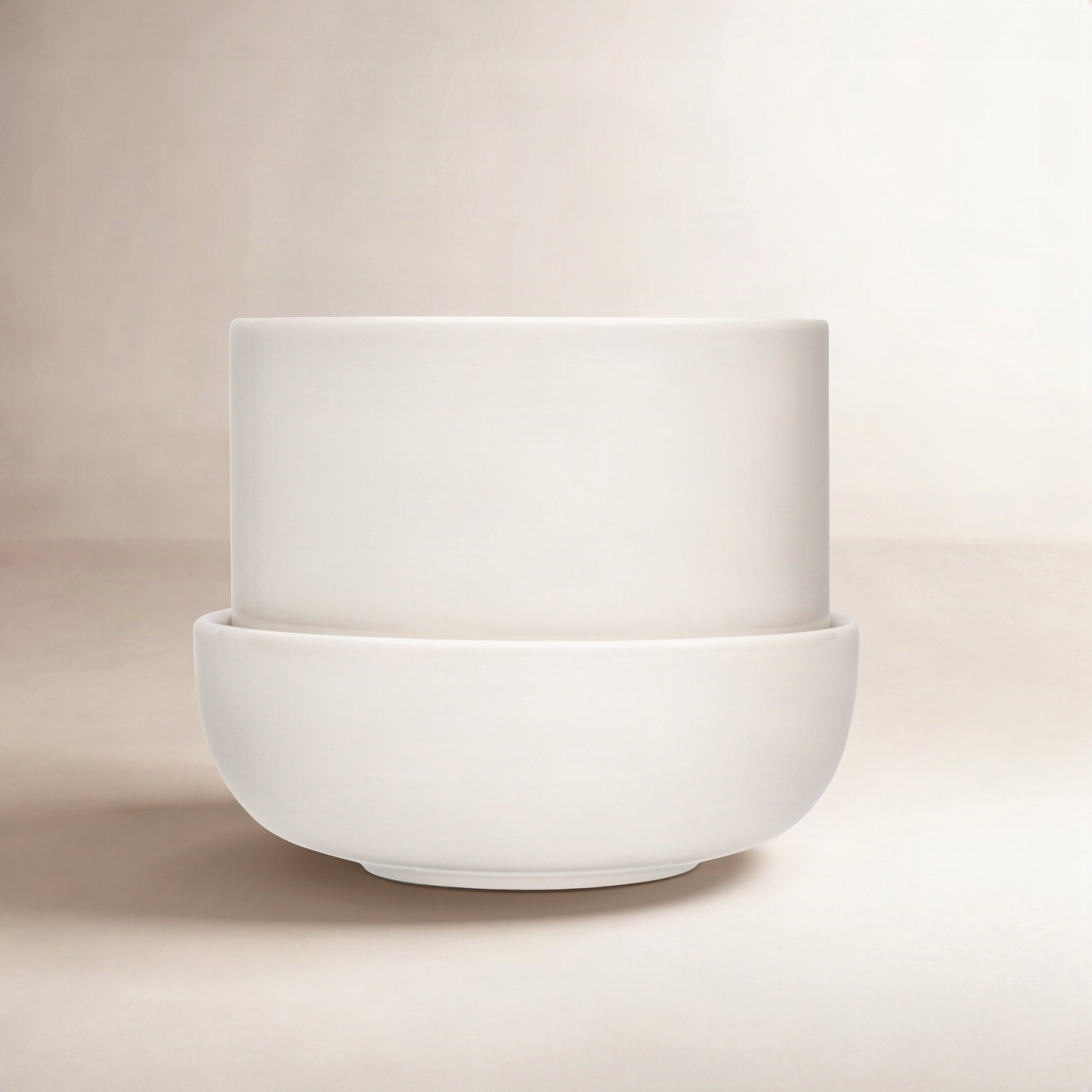 Juba 7" Ceramic Pot Planter, White