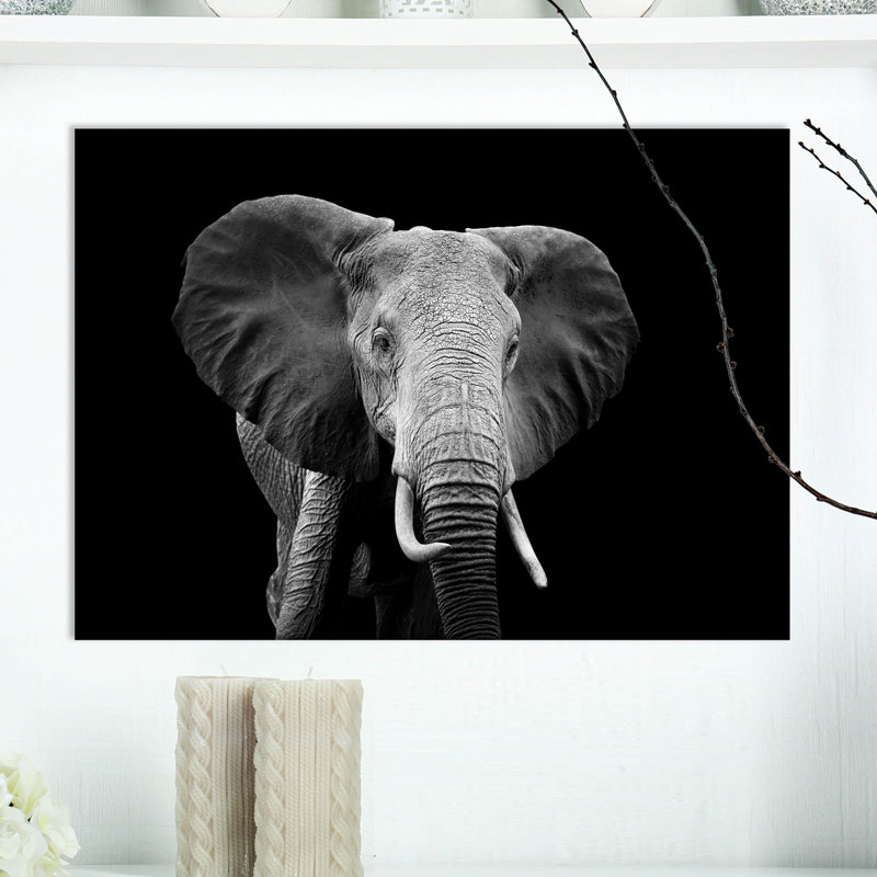Artistique éléphant - impression sur toile tendue, H 20 po x l 20 po x P 1 po