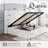 Upholstered Lift-Up StorageBed with Wingback Headboard,Queen,White-1557355679-1557355664