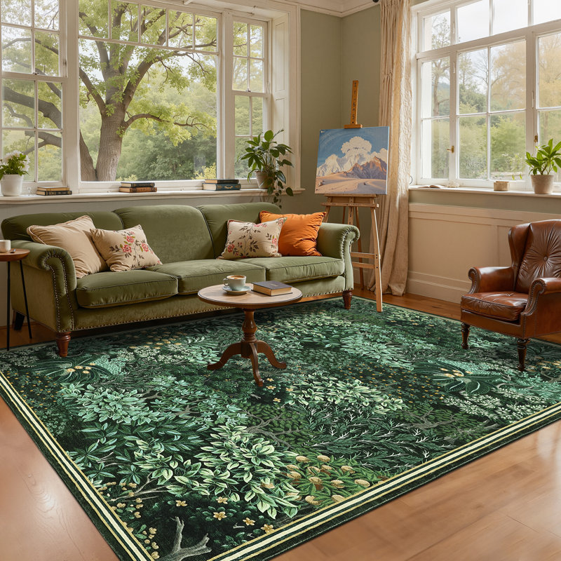 Washable Rugs for Living Room Area Rugs for Bedroom Non Slip Bedroom Carpet Indoor Stain Resistant Floor Cover for Dining Room Office Nursery