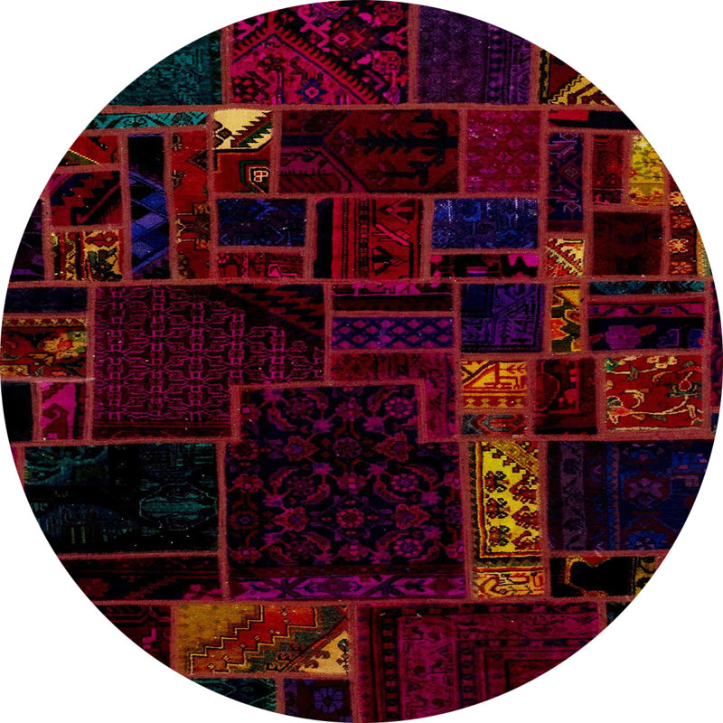 Abstract Indoor Rug, Round 7'