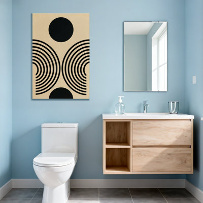 Motif de cercles noirs et d'anneaux concentriques tendance