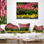 Coussin de tulipes avec fleurs