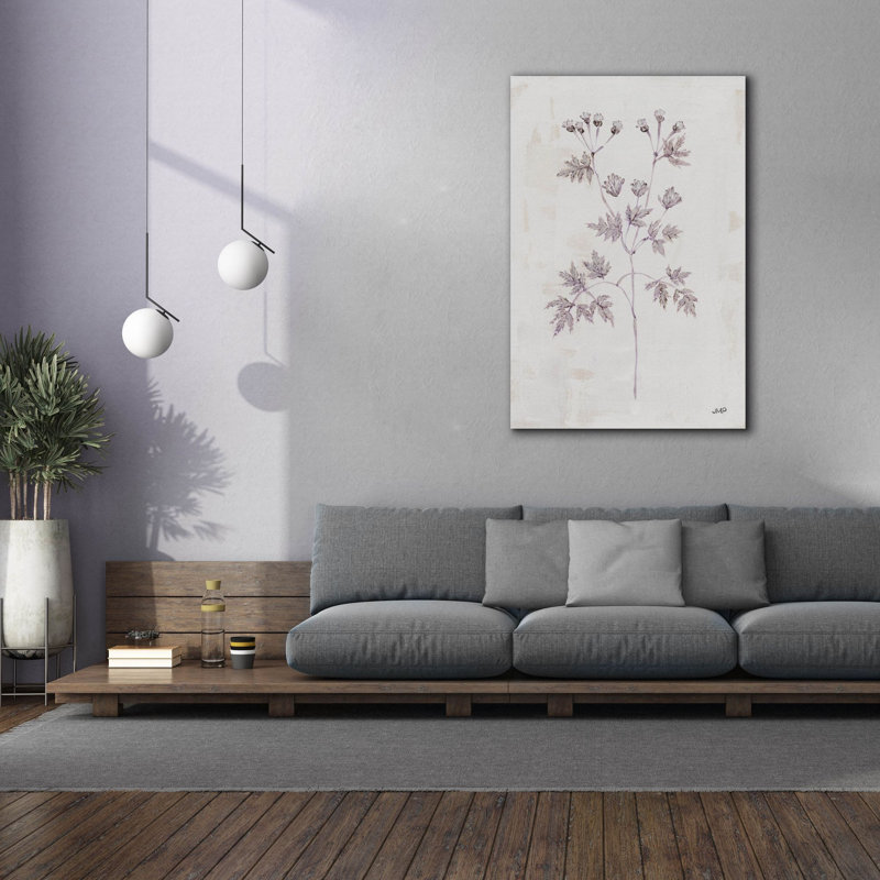 "Delicate Meadow 4" par Julia Purinton, art mural sur toile, H 60 po x l 40 po x P 1,5 po