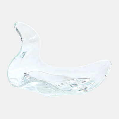 Wave Bowl-Clear 9"H x 10"W x 13"D Decorative Bowl