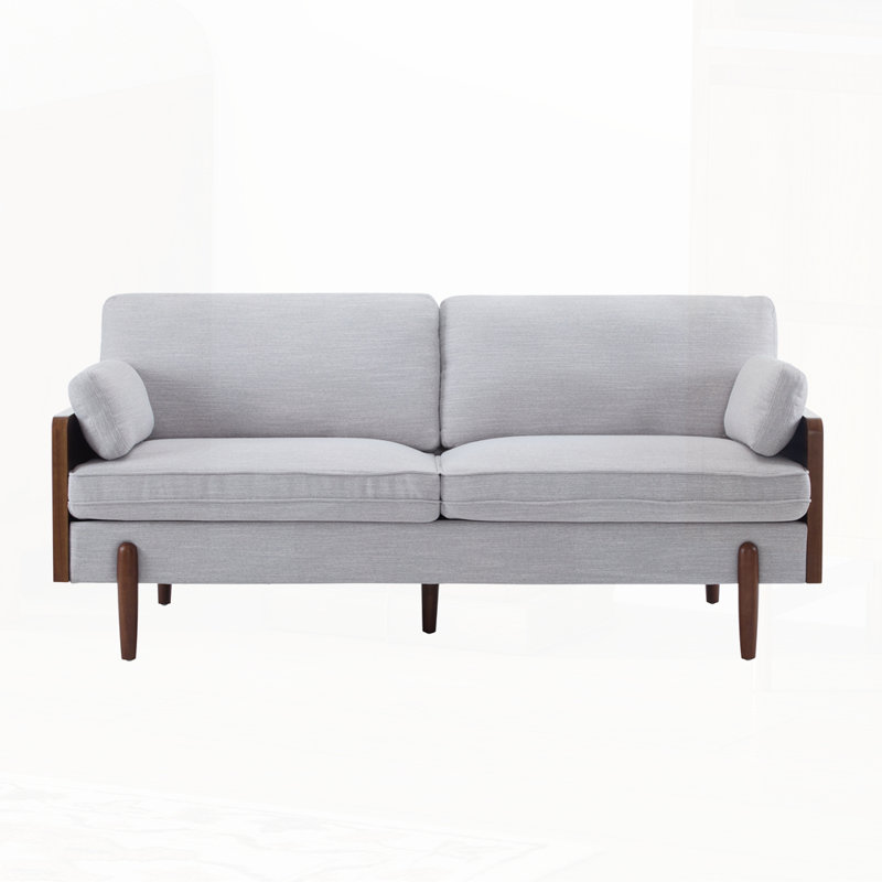 Canapé Mid-Century moderne, Gris clair