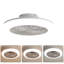 Ventilateur de plafond fermé de 18 pouces avec lumière et télécommande, ventilateur encastré moderne à profil bas sans pales pour la salle à manger de la cuisine de la chambre à coucher