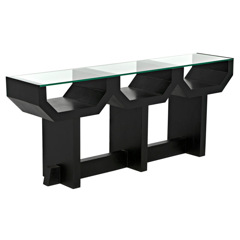 Ando 75'' W Glass Console Table