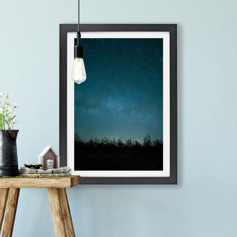 Above The Forest by Above The Black Sand Beach In Iceland - Single Picture Frame Print, Black, 45cm H x 63cm W x 2cm D