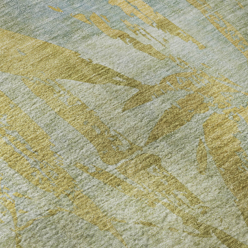 Premium Machine Washable Mayfield AMF2222 Botanical Rug, Sage, 5' x 7'6"