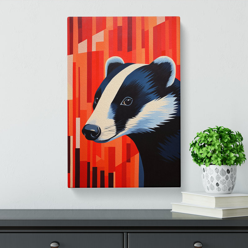 Badger Constructivism No.3 - Wrapped Canvas, 50cm H x 35cm W x 3cm D