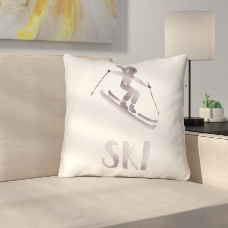 Indoor/Outdoor Throw Pillow, 20" H x 20" W x 4" D, Dark Purple