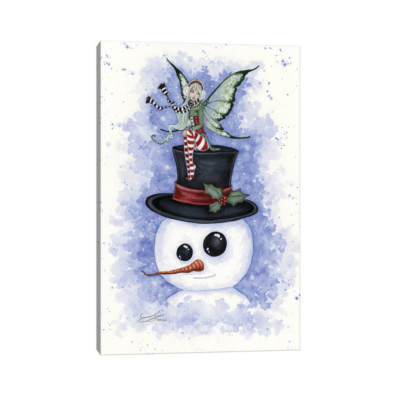 «Frosty Friends» par - Toile tendue, H 60 po x l 40po x P 1,5 po