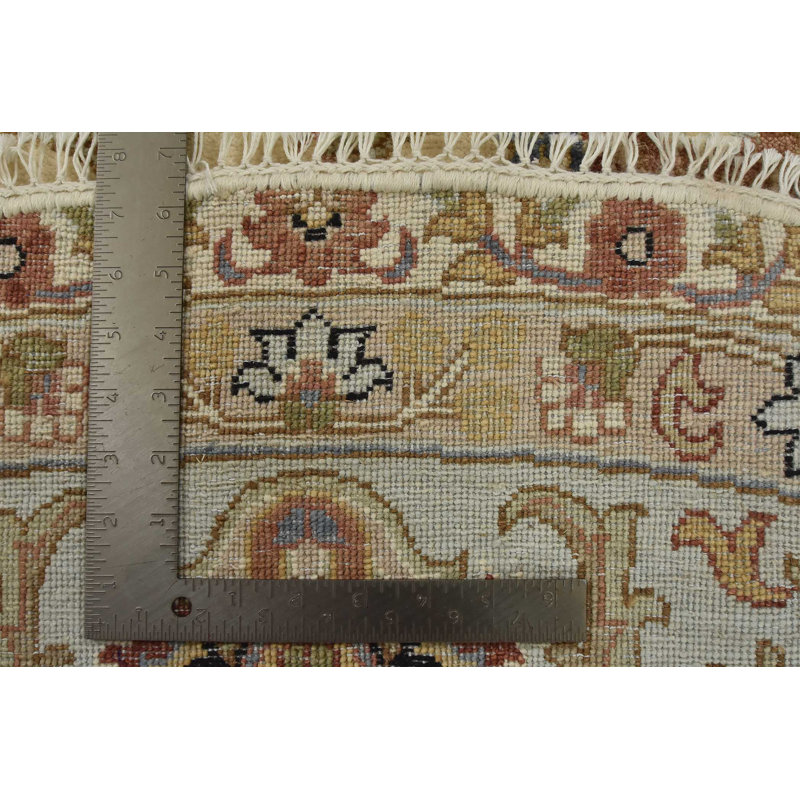 Mook One-of-a-Kind 8' X 8'1'' New Age Round Wool Area Rug Beige