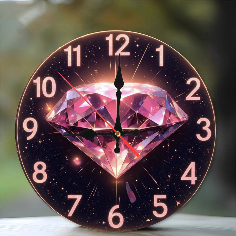 Horloge scintillante à diamant avec étoiles
