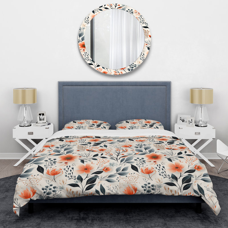 Ensemble de housse de couette Delicate Neutrals I, Housse de couette simple + 1 taie décorative stan