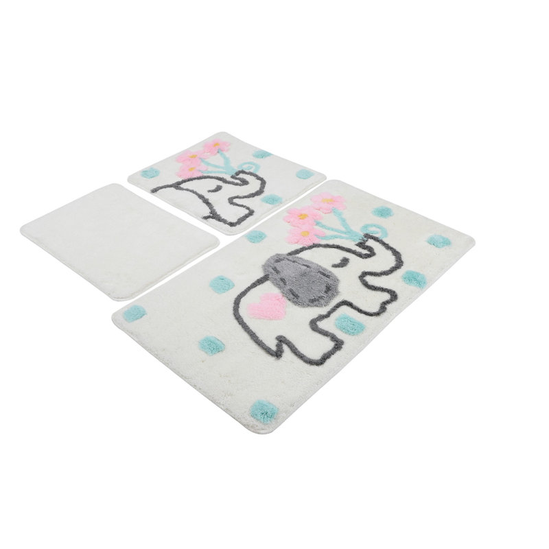 Ensemble de tapis pour salle de bain 3 pièces Janna