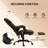 High Back Reclining Office Chair,Massage Office Chair With 6 Vibrating Points With Footrest And Remote