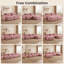 Canapé modulaire rose 3 places en velours côtelé, profil bas, avec coussins moelleux et accoudoirs incurvés-426461250