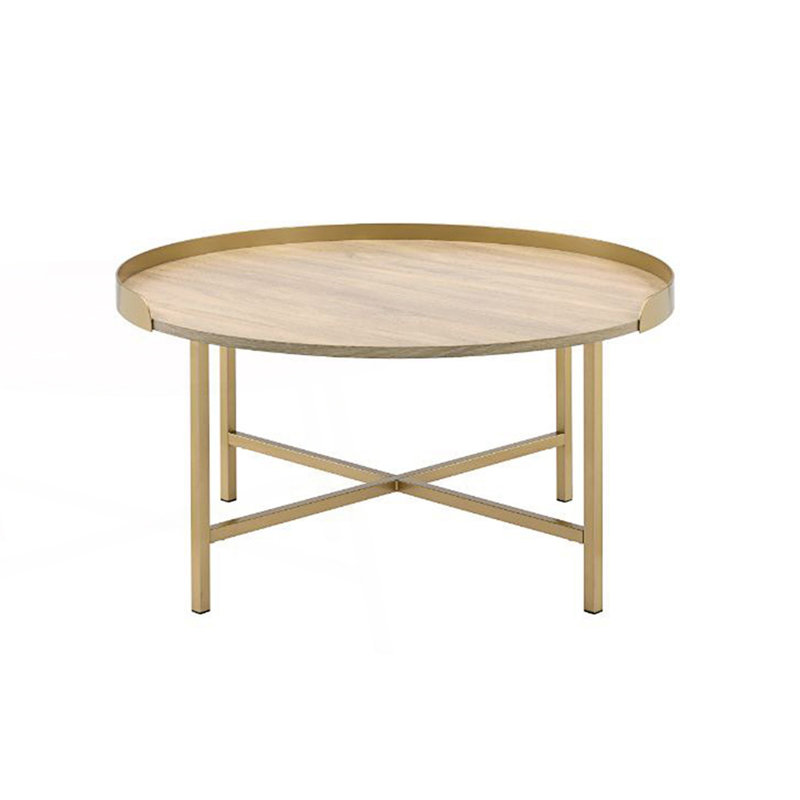 Table basse ronde de style plateau, table de salon