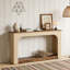 Table console à 2 niveaux en bois avec lumières DEL