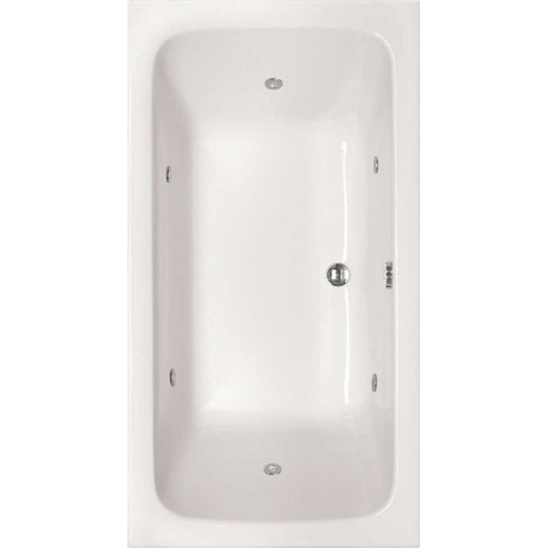 Kira 72'' L Air Bathtub, White, Satin Brass