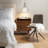 Sebrina Mid-century Modern 24''W 3-Drawer End Table with Charging Station and Solid Wood Legs-1490224930