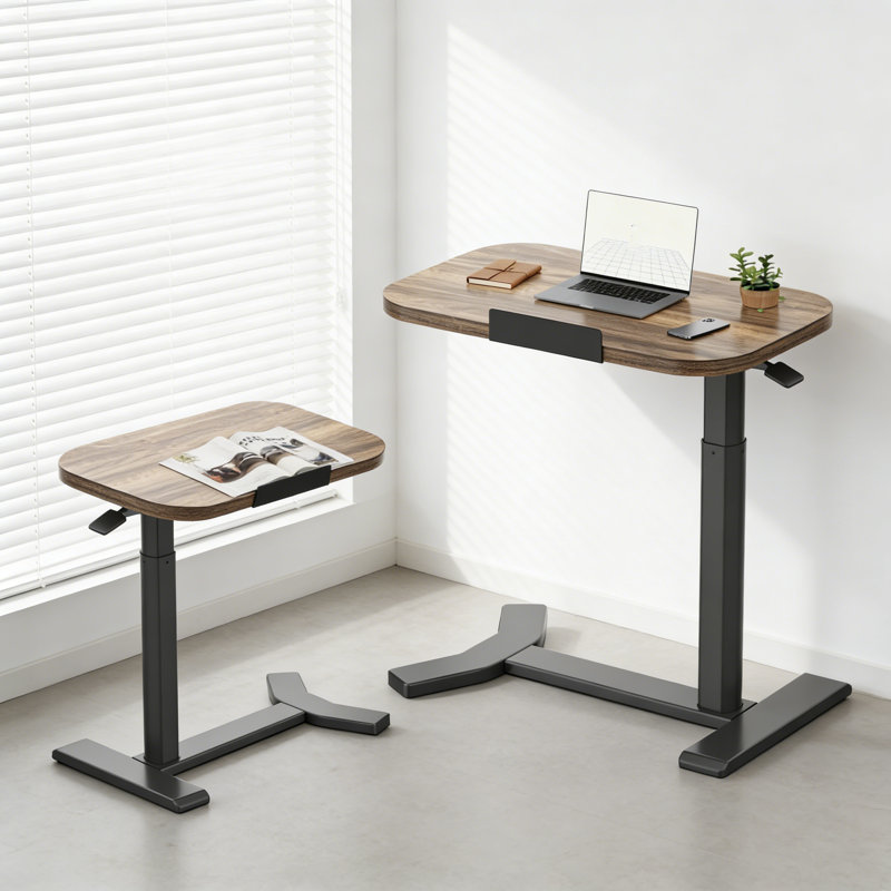Adjustable Computer Desk, Brown/Black