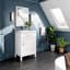 Meuble-lavabo de style transitionnel gris foncé 24 po avec dessus en porcelaine Imanii-8615515