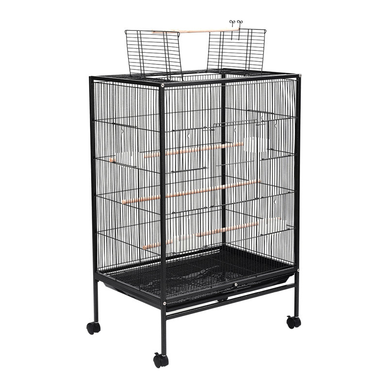 94cm Iron Flat Top Floor Bird Cage with Wheels