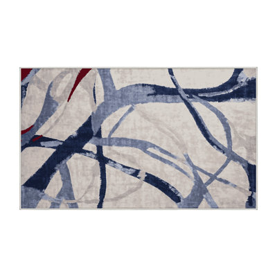 Machine Washable Beige Area Rug