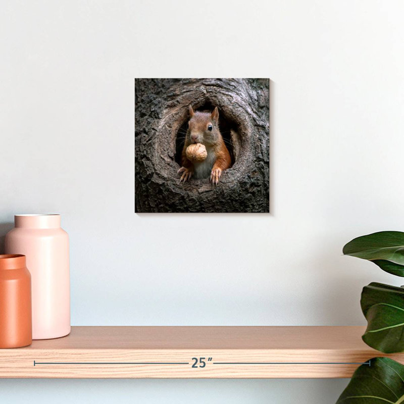 Crowle Squirrel In A Tree Hole, 10" H x 10" W