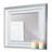 Gala Dresser Mirror, Embedded Crystal Trim w LED, Gray 40x44 Rectangular