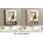 Armoire de rangement avec miroir pour salle de bain, armoire de salle de bain murale avec tablettes réglables