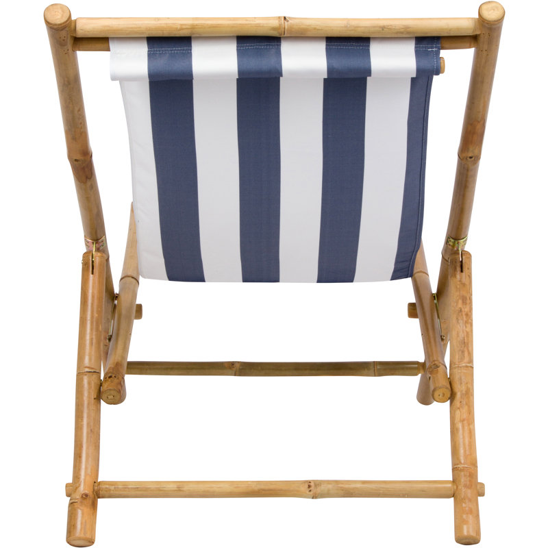 Chaise longue pliante Sheree, Rayures bleues